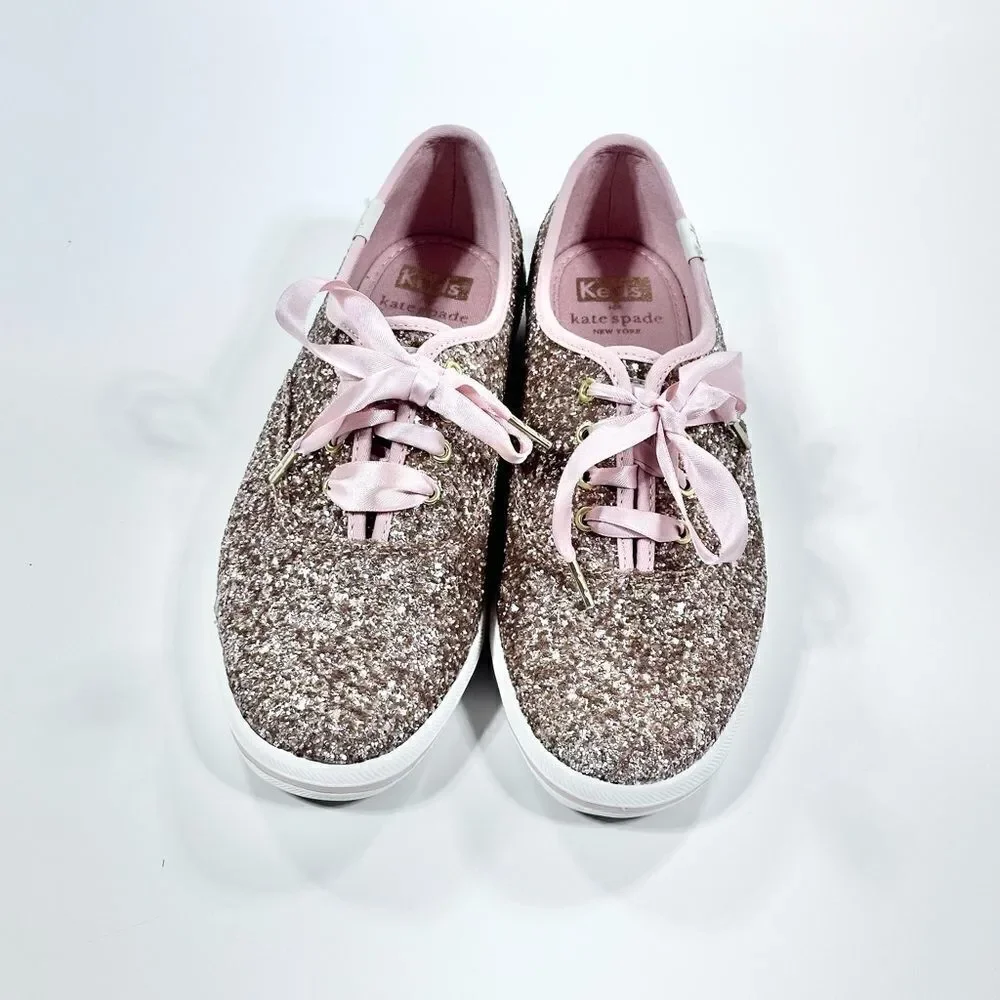 Kate Spade X Keds Champion rose gold glitter wedding sneaker shoes 6